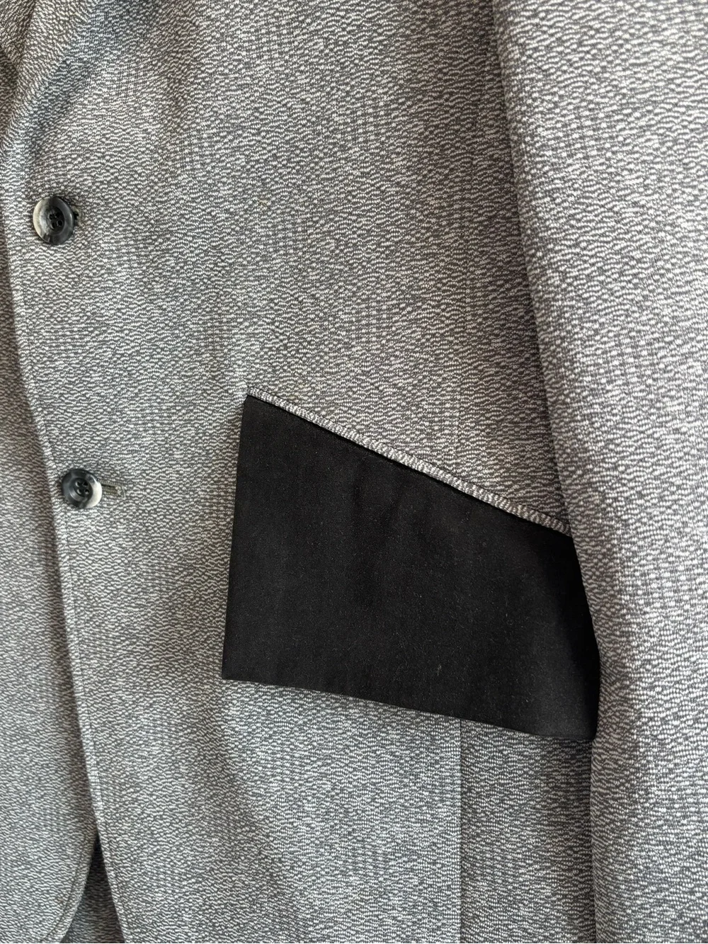 Vintage Jonathan Jones 70’s Men's Gray 2-pc Jacquard Polyester Suit